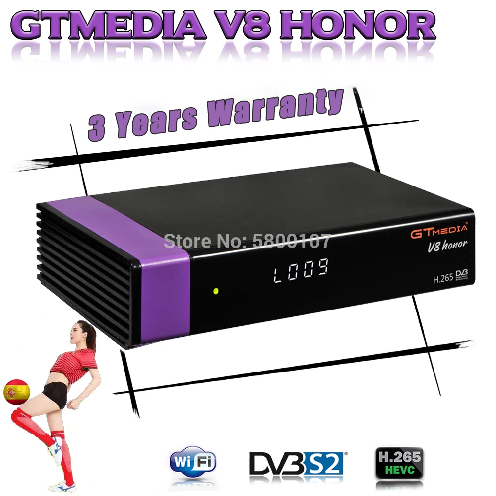 Φ Gtmedia V8 Honor спутниковый ресивер Full HD GT Media Встроенный Wi Fi обновленный от GTmedia nova V9