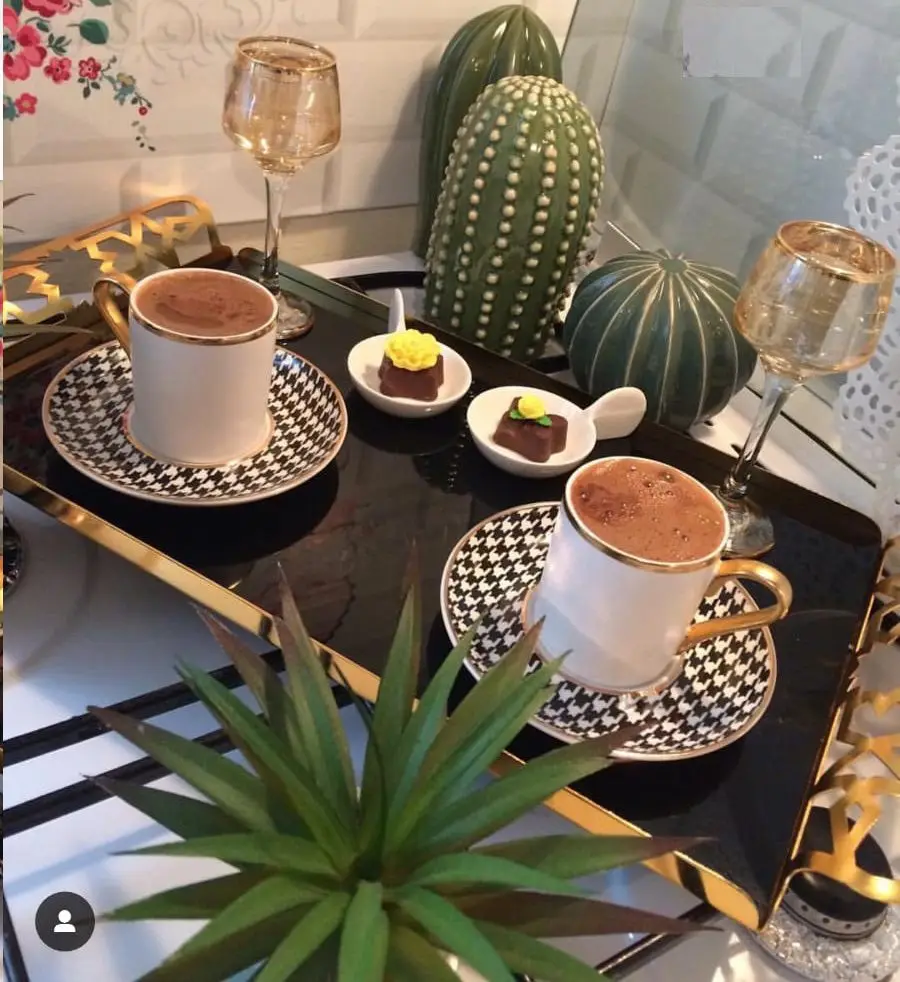 DOLBOVI кокош дома белый кашемир узор фарфоровая чашка для кофе по-турецки Pad лом