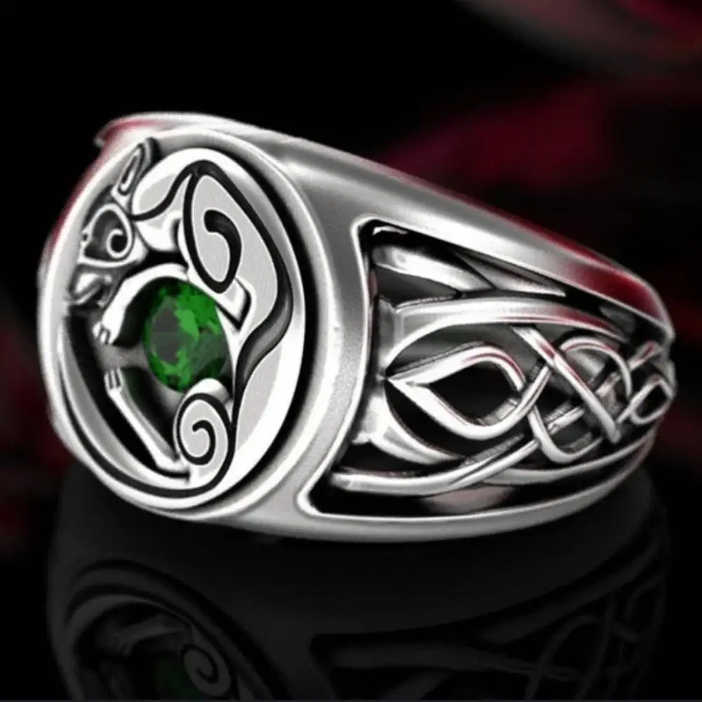 Кольцо с волком для мужчин модное винтажное ювелирное изделие животными