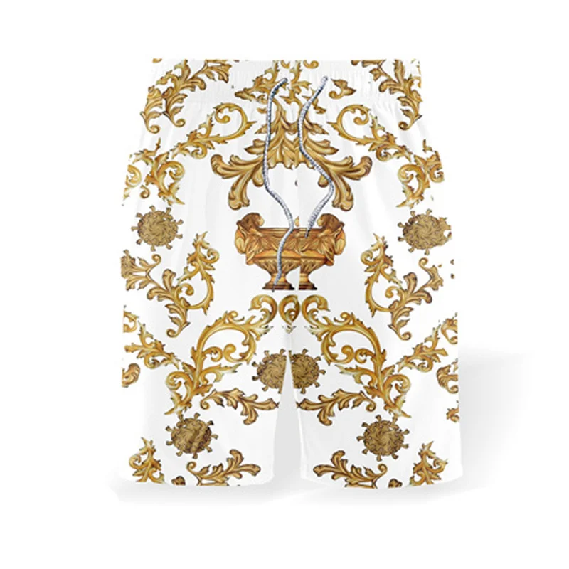 

Retro Ethnic Style Tracksuit Men's Sets Summer Beach Short Sleeve Set 2021 Fashion O-Neck T-Shirt Shorts Suit Male Casual Outfit