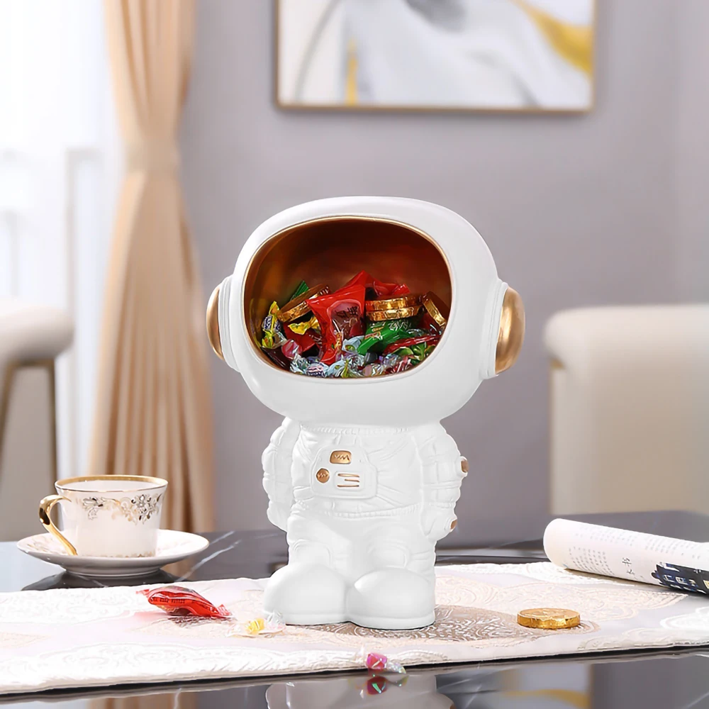 

Resin Creative Astronaut Storage Ornaments Desktop Organize Crafts Decoration Cartoon Moder Home Living Room Astronaut Kids Gift