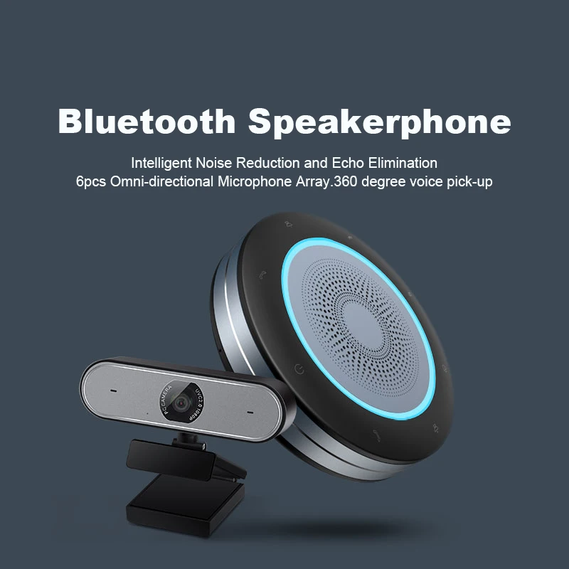 구매 Conferenced 중고 스피커폰 무선 무 지향성 마이크 다 지점 스피커폰 무선 스피커 (보조베터리 포함)