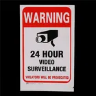Наклейка на стену, 1245810 шт.лот, 24 часа, для системы видеокамеры, предупреждающий знак, наклейка на стену, наклейка на монитор наблюдения, для обеспечения безопасности в общественных местах