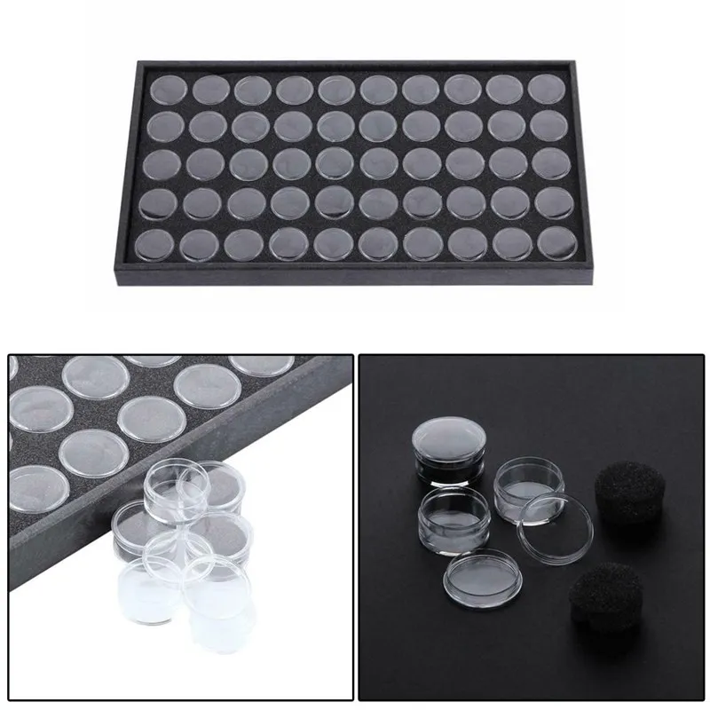 Ящик для хранения украшений ногтей 50 полос пудра дизайна блеск декоративный