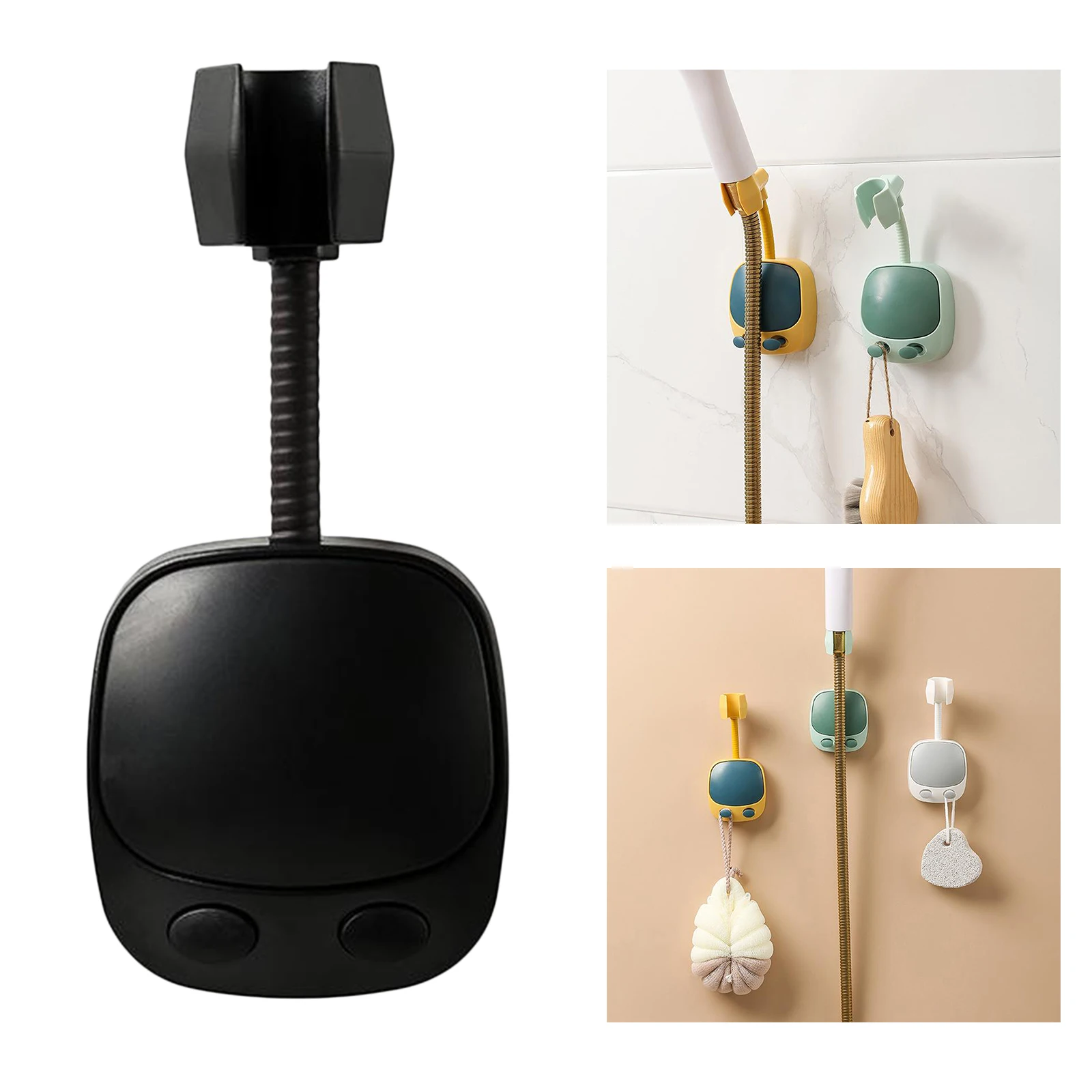 

360 Rotation Shower Holder Universal Suction Cup Shower Head Holder Punch-Free Bathroom Bracket Adjustable Fixed Base