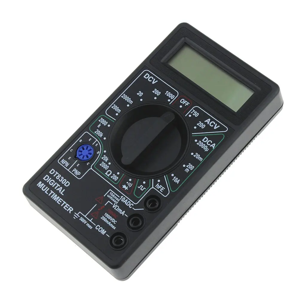 DT-830D мини карманный цифровой мультиметр 1999 отсчетов AC/DC Вольт Ампер Ом диод hFE