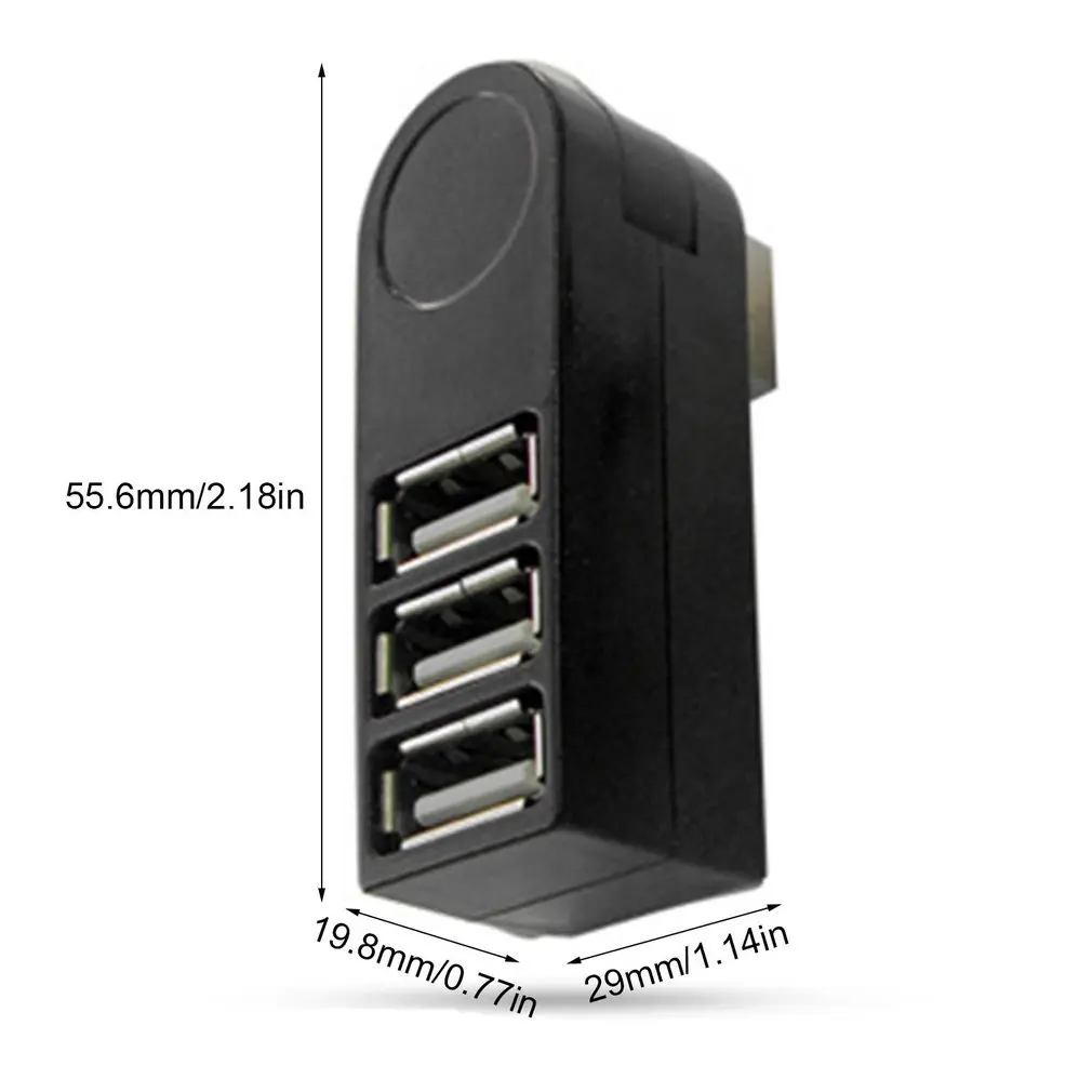 Usb2.0 концентратор сплиттер 3 usb роторный расширительный Док USB2.0 совместим с USB1.1