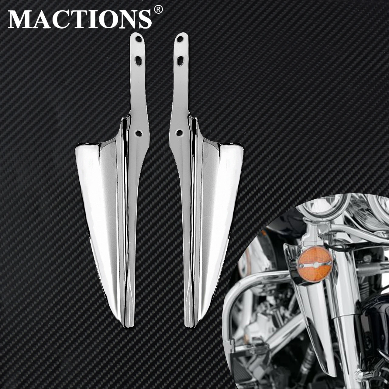 Передняя вилка для мотоцикла, ветроотражатели, хром для Harley Touring Road King 1995- Street Glide FLHXS Electra Glide FLHX