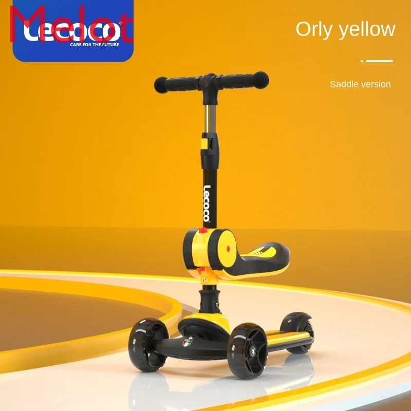 

Scooter Children Luge 3-6-12 Years Old Children Folding Car Anti-Collision Scooter Mute