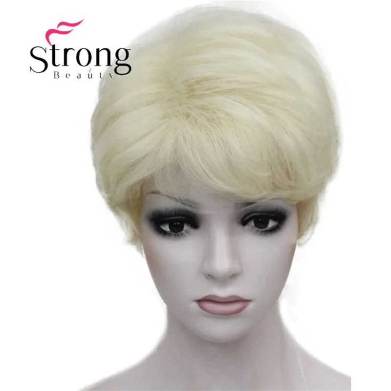 StrongBeauty женские парики пушистые натуральные вьющиеся короткие синтетические