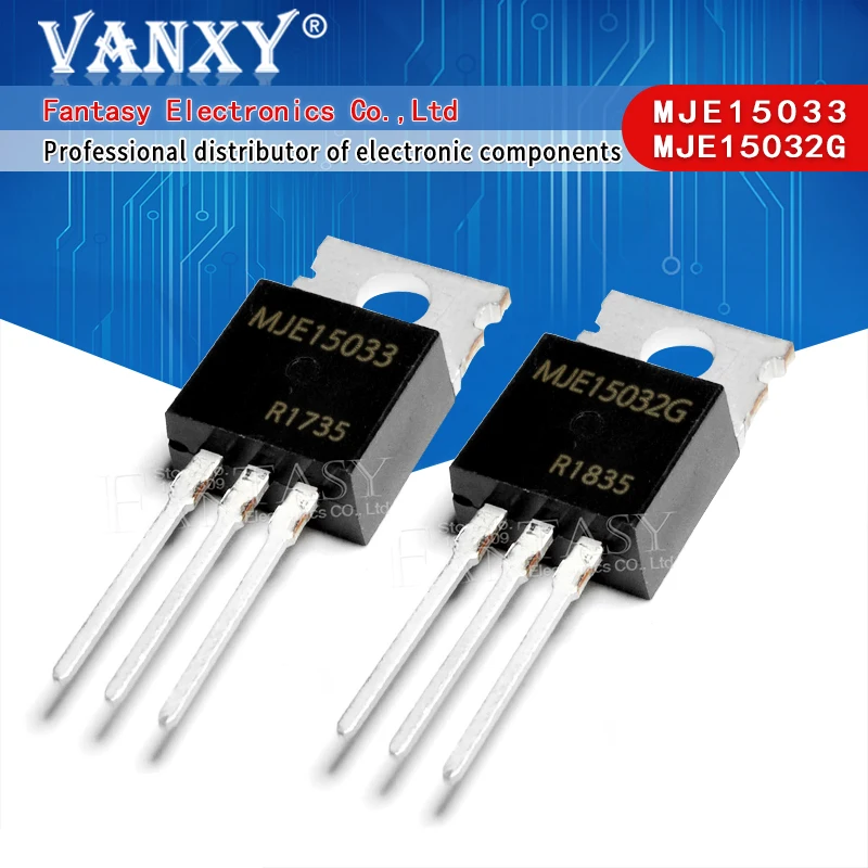 10 шт. 5 пар (5 шт MJE15033G + MJE15032G ) TO 220 MJE15033 MJE15032 TO220|Интегральные схемы| |