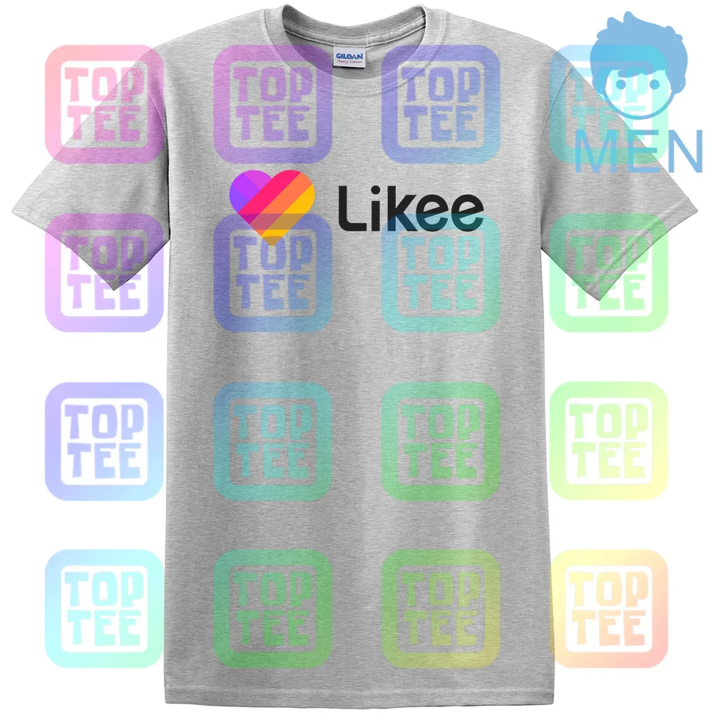Серый Likee футболка для приложения likee hear футболка забавная футболка с капюшоном - Цвет: Серый