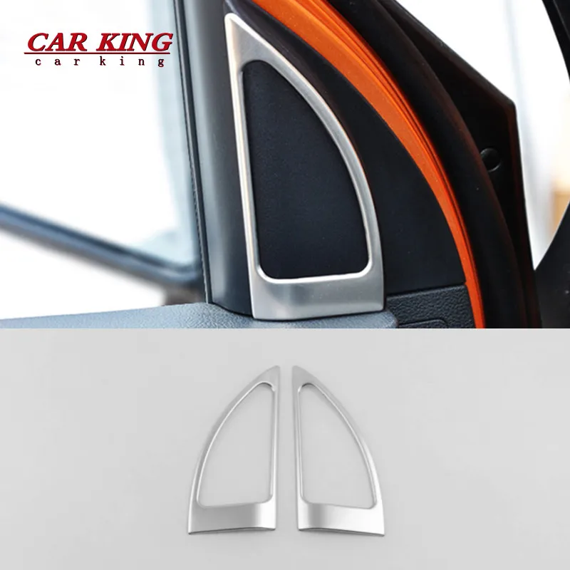 

For Hyundai Solaris 2 2017 2018 Stainless Steel Interior Door Mouldings Triangle Cover Door Speaker Decoration Accessories 2pcs