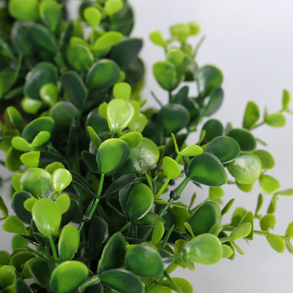 Искусственные зеленые листья венок 30 см входную дверь оболочки трава самшита для