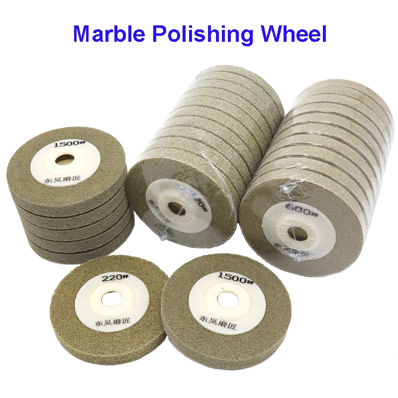 

100mm Marble Polishing Pads Rough/Fine Nylon Fiber Grinding Wheel for Glass Ceramics Stone Proccess Sanding Disc Grit 60 to 1500