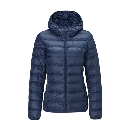 Blue Hooded Xiaomi Yeation, женский пуховик, ультра-светильник, тонкий, новинка, Осень-зима, тонкий, короткий, теплый, белый, утиный пух, пальто, женская верхняя одежда - Цвет: Blue Hooded