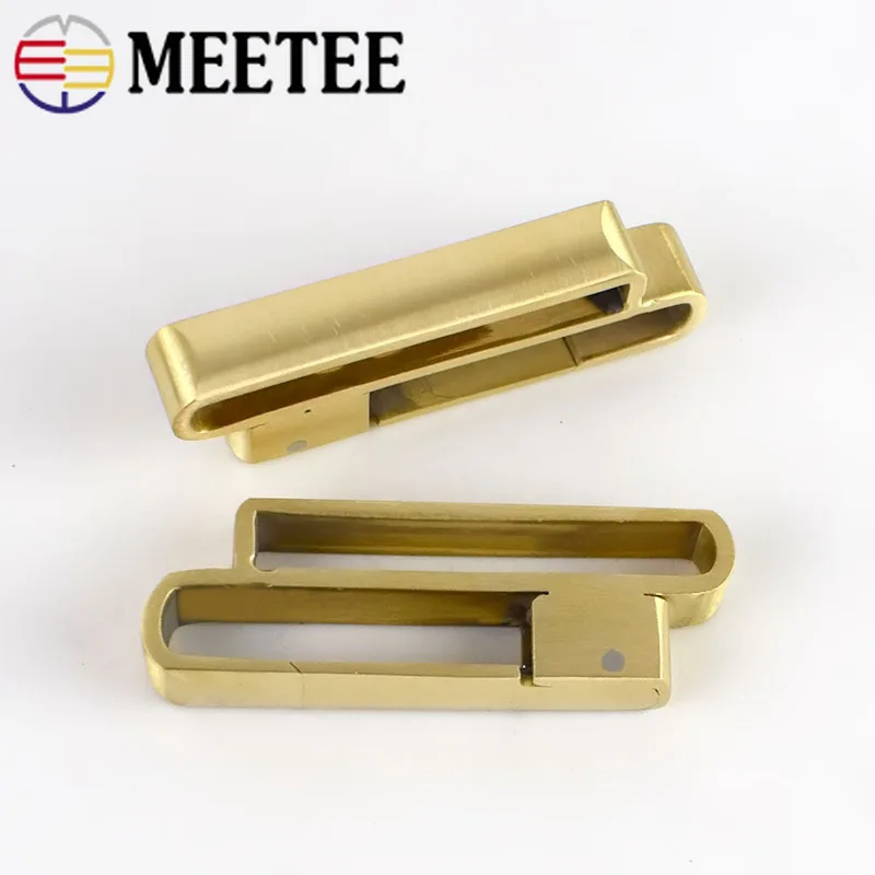 Meetee 1/ 2 шт. 3 4 см ручной работы пряжка для ключа из нержавеющей стали латунь брелок