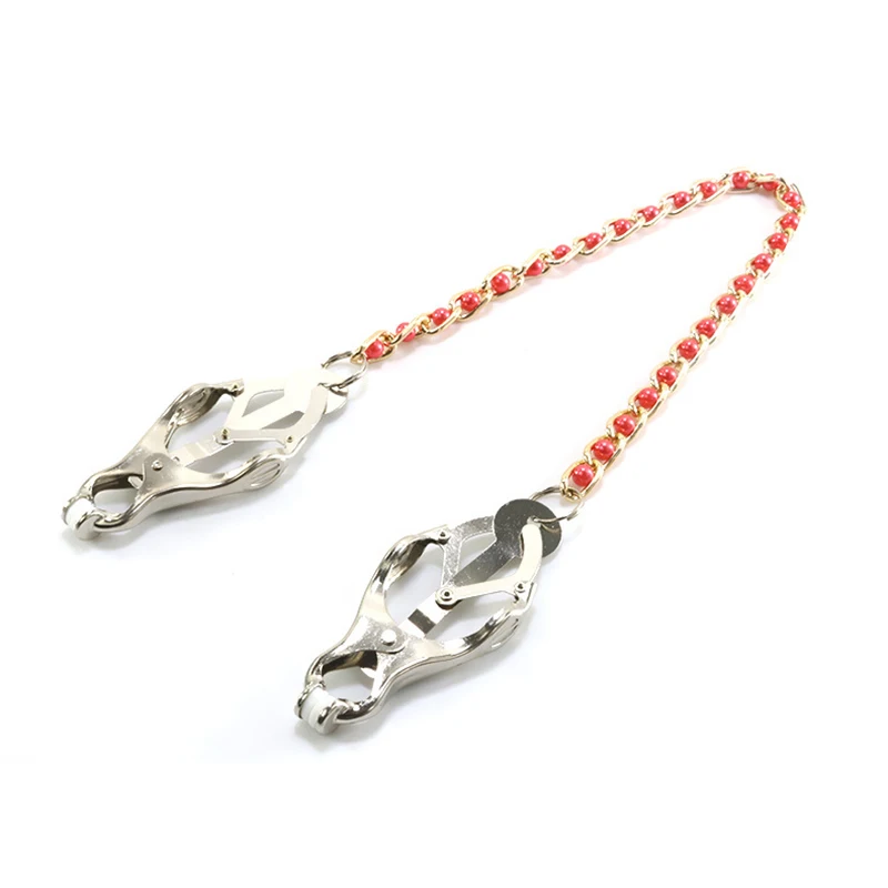 Металлические женские зажимы для cосков с цепью из нержавеющей стали стимулятор