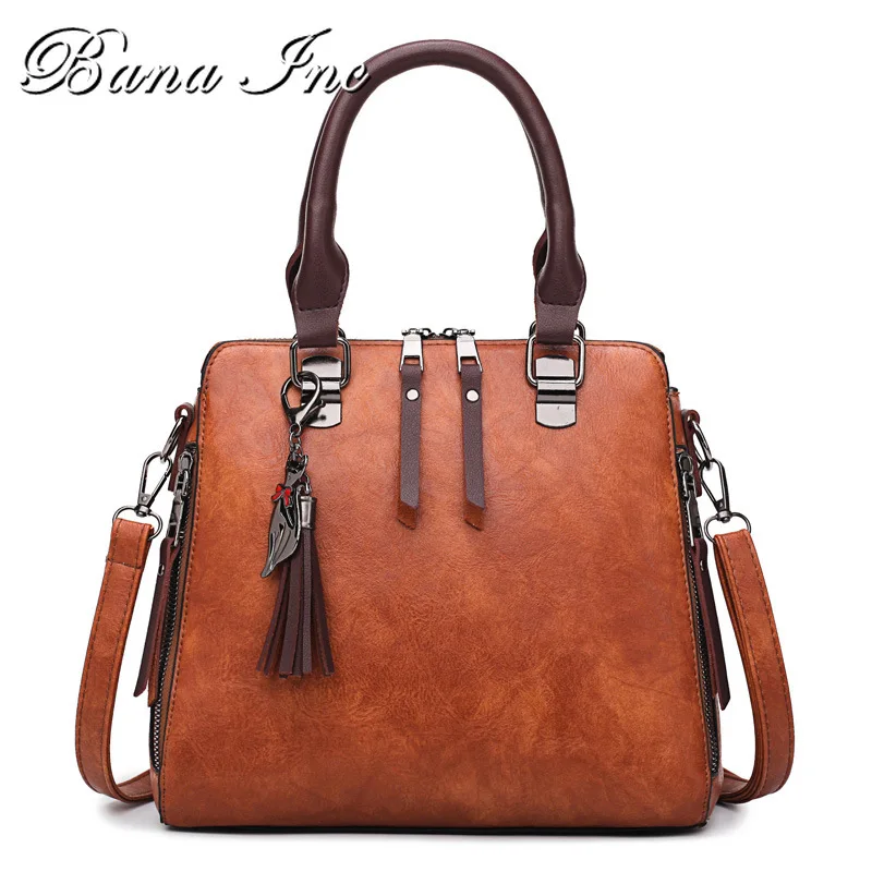 

New Leather Ladies HandBags Women Messenger Bags Totes Tassel Designer Crossbody Shoulder Bag Boston Hand Bags Hot Sale