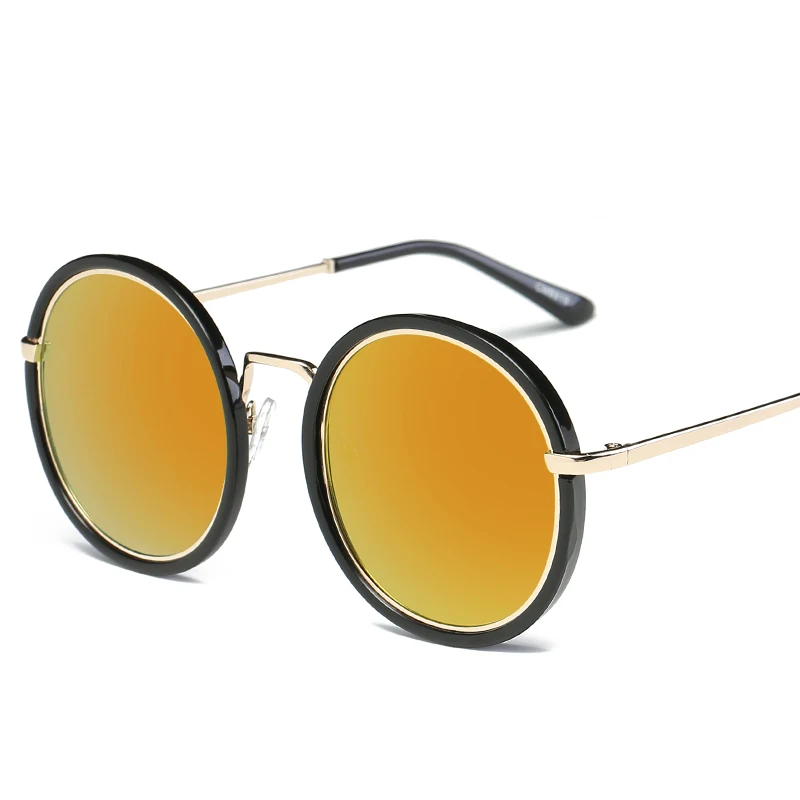 

Round Sunglasses Women Fashion Brand Designer Classic Sun Glasses Rose Gold Sun Glasses for women Men UV400 Rayed Mirror Female