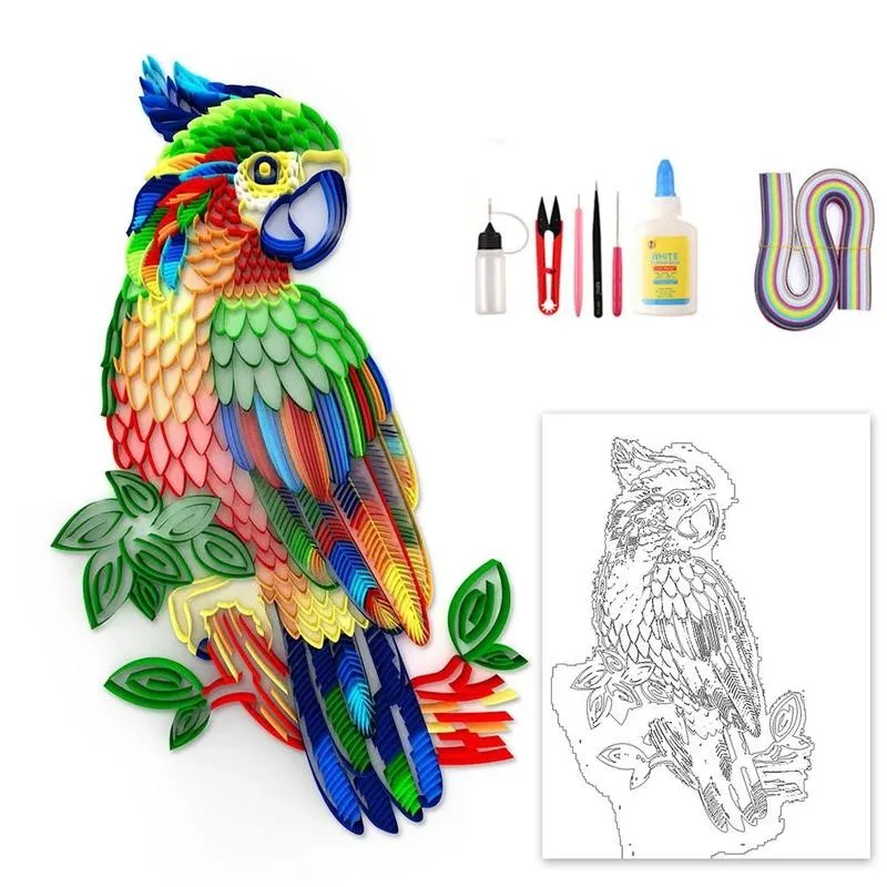 

Самодельная бумага для рисования совы, крафт-бумага, набор 3d оригами для рисования, домашний декор, ремесла, подарок, бумага для скрапбукинг...