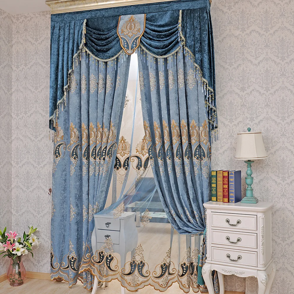 Европейская шенилля занавески для спальни гостиной окна балетная ткань | Дом и