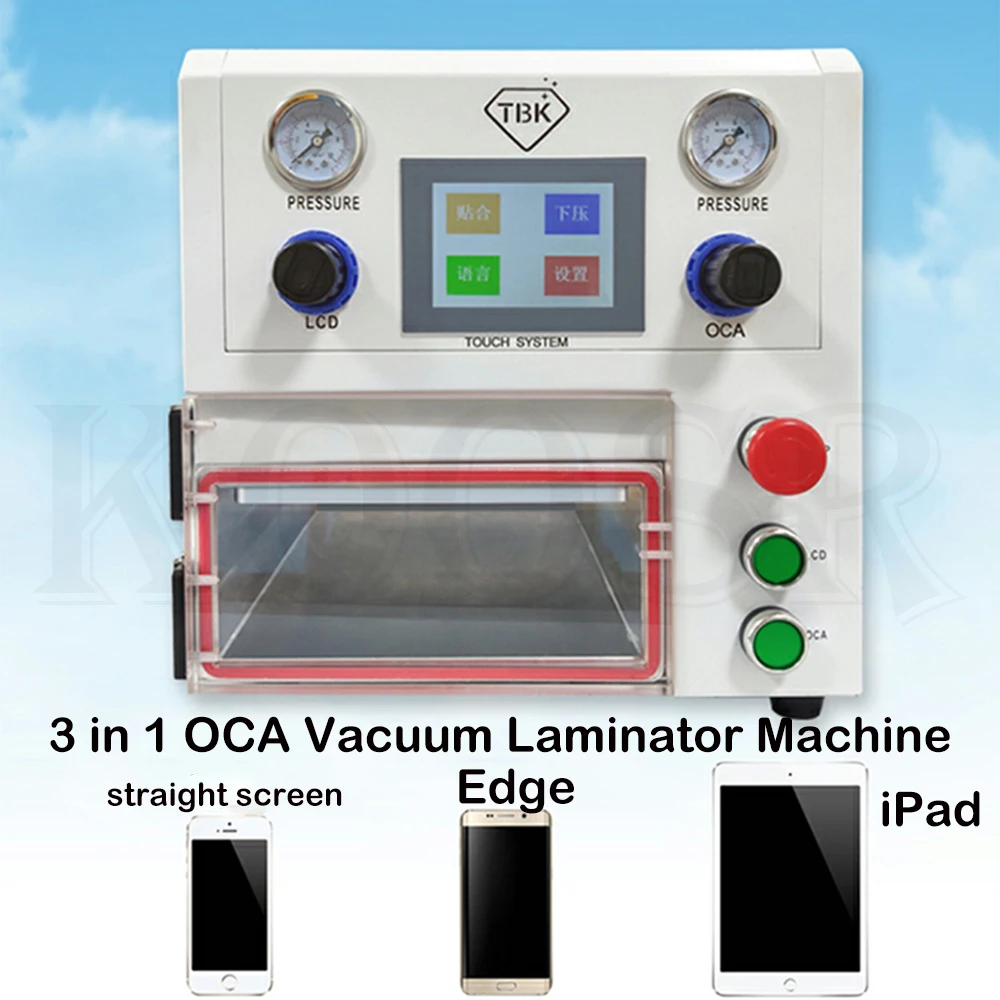 TBK-108P OCA ламинирующая машина 12 дюймов вакуумная ламинация для iPhone samsung edge lcd демонтаж машина 7 дюймов lcd сепаратор