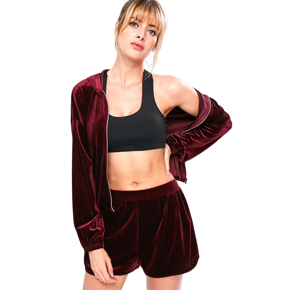 ZAFUL новинка Осень зима женские Бархатные Топы пальто с капюшоном длинный рукав