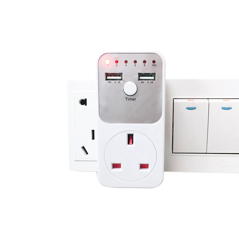 Штепсельная Вилка для ЕС/Великобритании электрическая розетка таймер с обратным