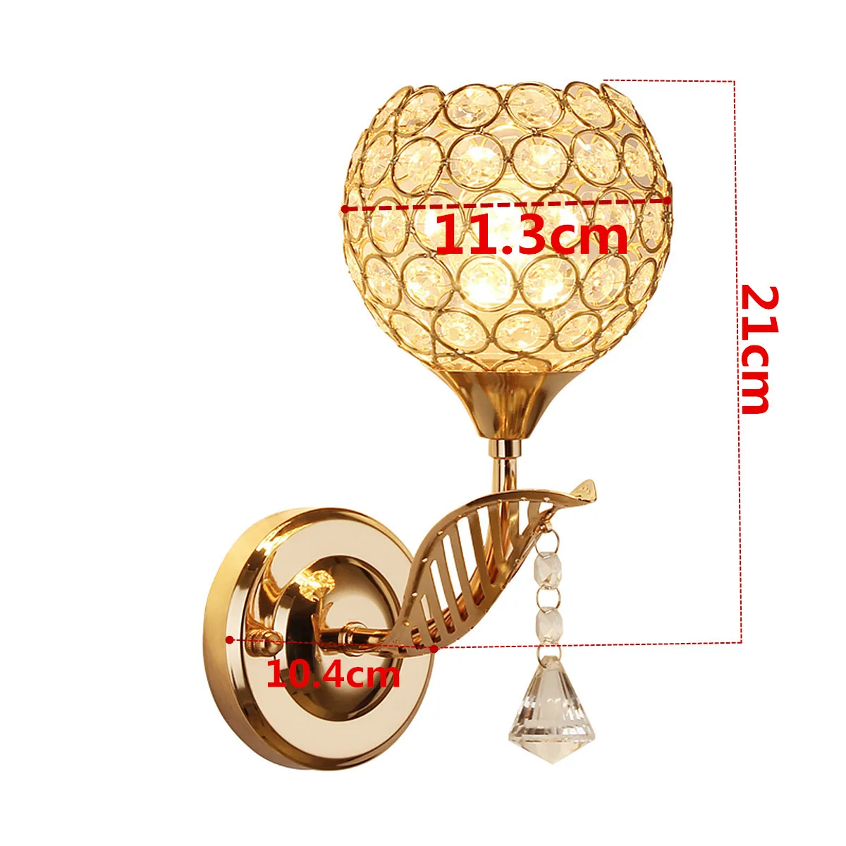 

E27 Modern Creative Crystal Wall Light Living Room Corridor Balcony Lamp 220V Wall Sconce Crystal Light For Home Ligting