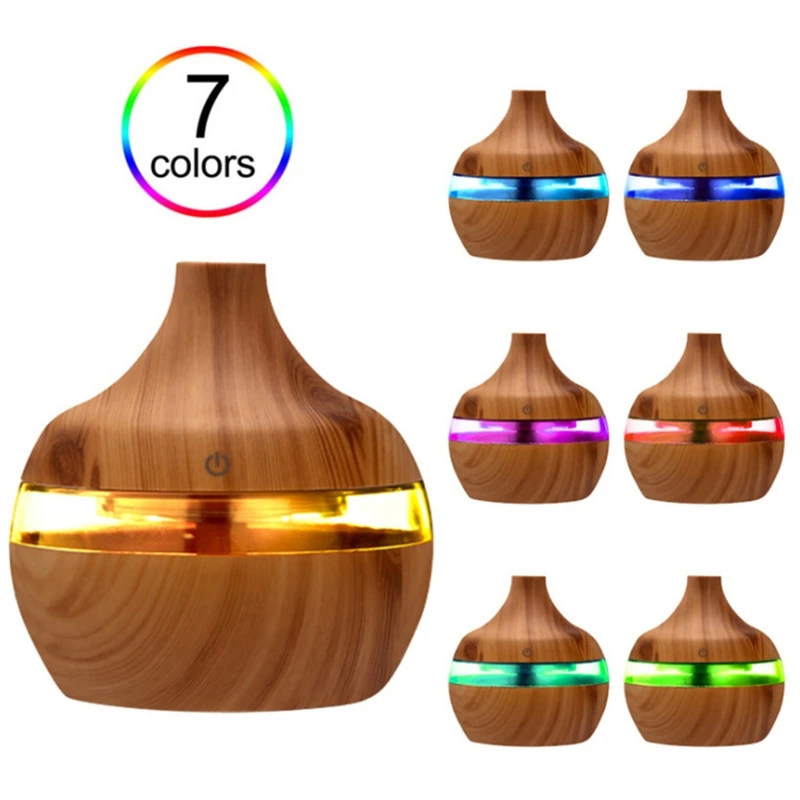 

CPDD Cross-border dedicated household aromatherapy humidifier Explosive 5V wood grain colorful aromatherapy machine