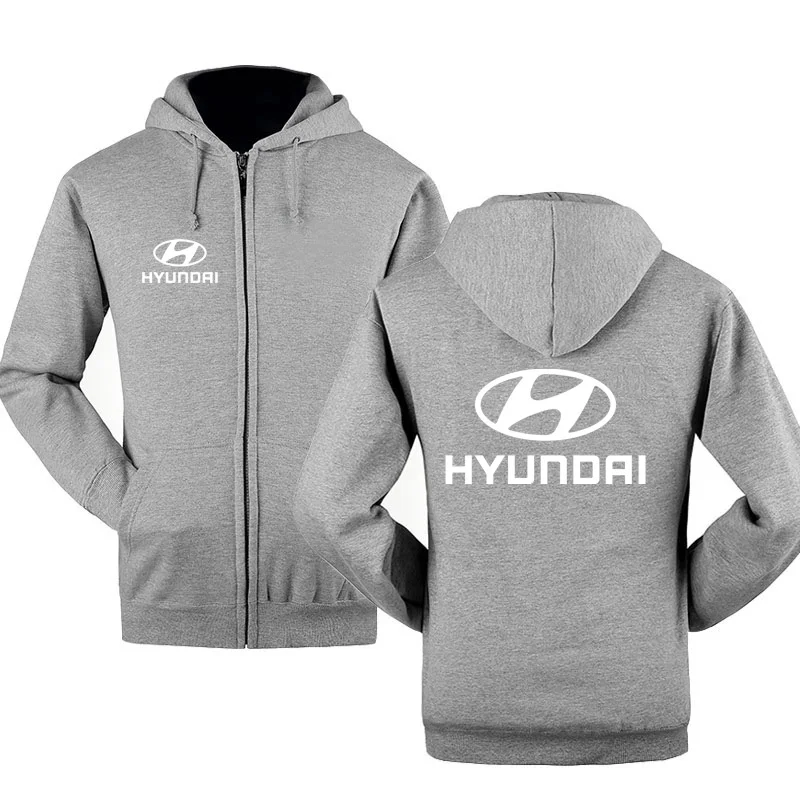 

2020 new Hoodies Men's Hyundai Motor Car Logo Print Spring Autumn Men's Jacket Casual Men's zipper Jacket Man Hoody