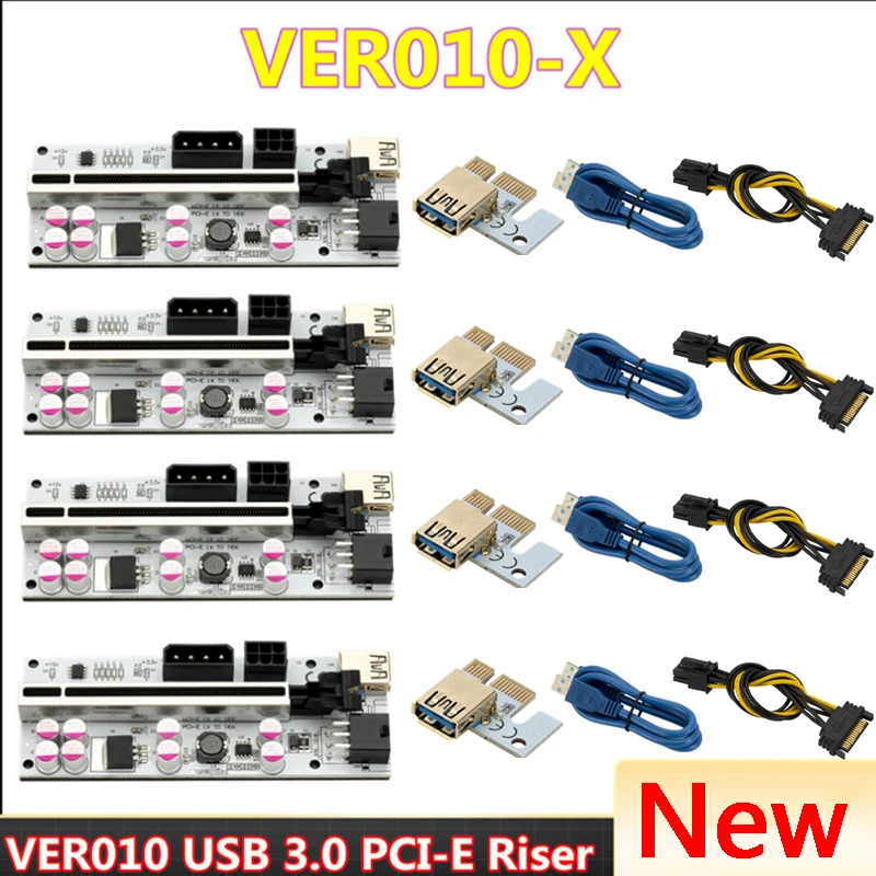 

Riser VER 010 USB 3.0 PCI-E Riser VER010-X Express Cable Riser For Video Card X16 Extender PCI-E Cabo Riser Card For Mining