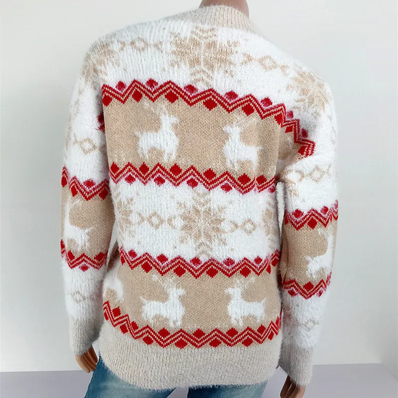 Женский свитер с длинным рукавом и круглым вырезом размеры s-xl | Женская одежда