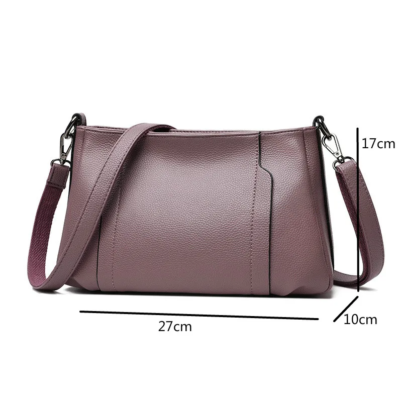 

YourSeason Ladies 2021 Soft PU Leather Shoulder Bags Versatile Solid Color Women's Zipper Casual Messenger Bag Fashion
