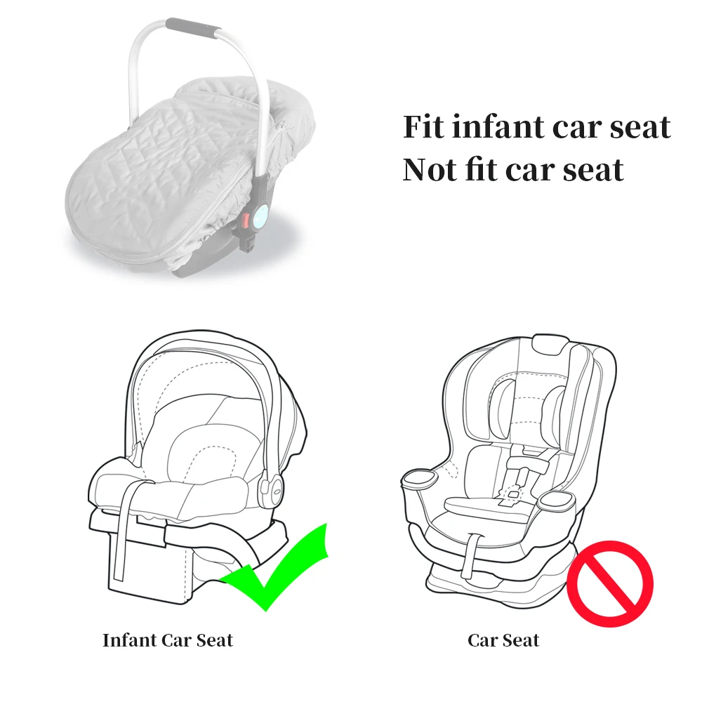 Чехол для детского автокресла с застежкой молнией навес сиденья сохраняет тепло