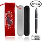 Рождественский подарок, личный логотип, металлическая авторучка, новогодние офисные принадлежности, фирменная подарочная ручка с коробкой, студенческие канцелярские принадлежности