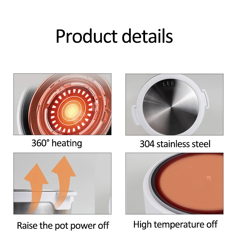 Электрический складной горшок для приготовления пищи горячий портативная