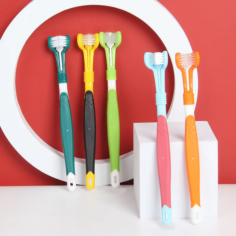 

Pet Dog Toothbrushes Oral Cleaning Care Cat Pet Supplies Soft Dog Finger Toothbrush Multi-angle Dental Care Tooth Brushes