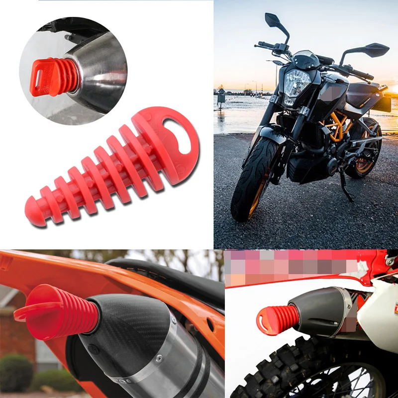 

Motorcycle Exhaust Pipe Plug Muffler Wash Plug Pipe Protector Motocross Tailpipe Plug Move Blow-Down Silencer PVC