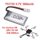 Литий-полимерный аккумулятор 3,7 в, 260 мАч с зарядным устройством для фотоаппаратов H8, JJRC H2, H8, H 48, H8Mini, запчасти для радиоуправляемых квадрокоптеров, дронов, вертолетов