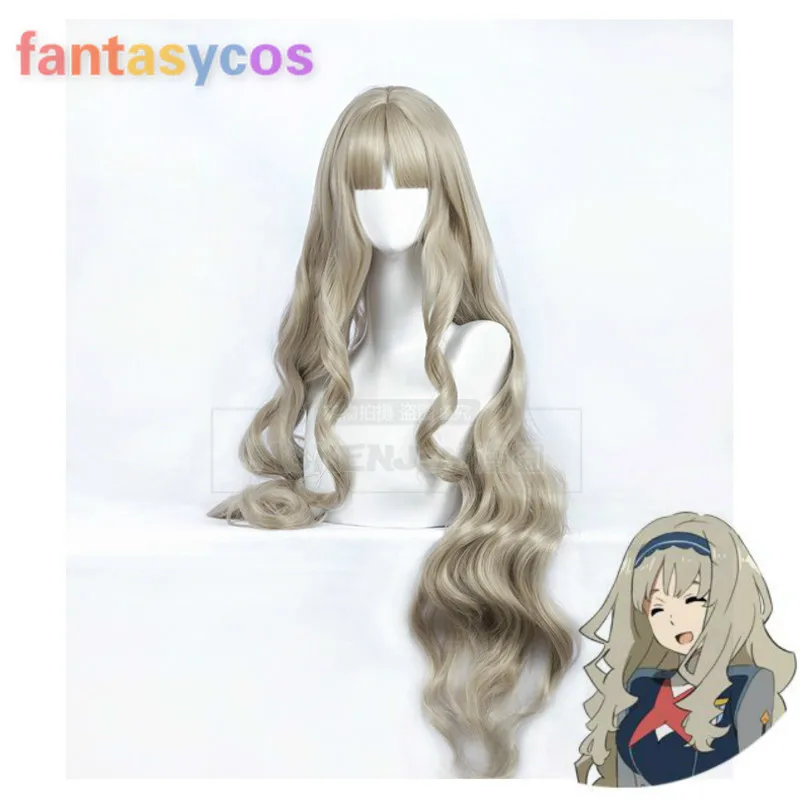 Парик для косплея аниме DARLING In The FRANXX KOKORO длинные волнистые синтетические парики