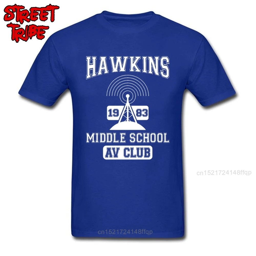 Странные Вещи футболка для мужчин Hawkins Middle School Club Футболка 2019 одежды с буквенными