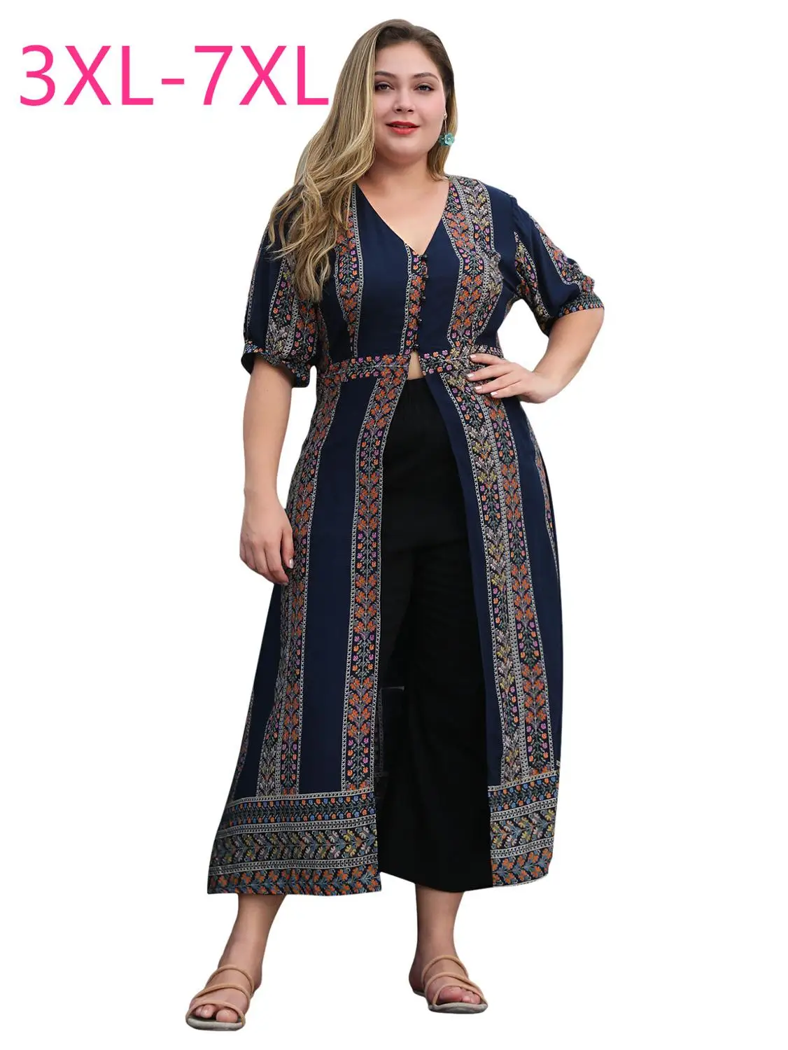 Новое летнее длинное платье большого размера для женщин тонкое с коротким