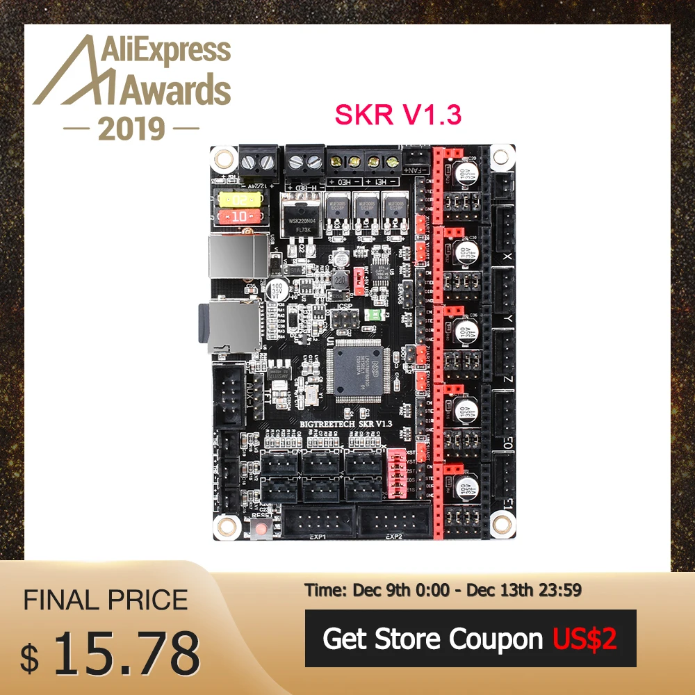 BIGTREETECH СКР V1.3 Управление доска Smoothieboard 32-битный подходит TMC2208 UART TMC2209 обновления ARM материнская плата для TFT35 Панель МКС л