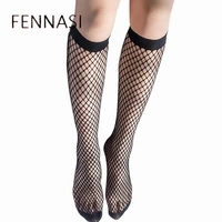 nafenshi womens black fishnet stockings sexy over knee high mesh stockings mesh female nylon net knee high socks net long socks