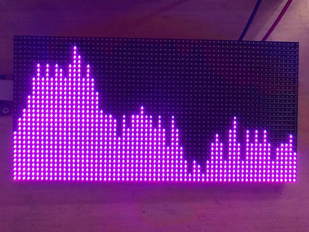 AS3264 полноцветный RGB музыкальный спектральный дисплей 2048 точечный светодиодный светильник