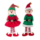 Рождественская плюшевая кукла-эльф с длинными ногами, подвеска для девочек и мальчиков, Подарочные игрушки, украшения для рождественской елки, праздничное искусственное украшение, 1 шт.
