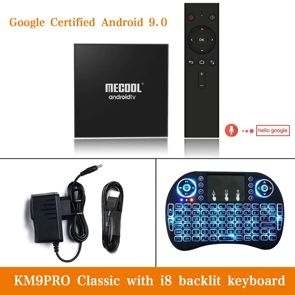 KM9 PRO 2G 16Gi8 MECOOL KM9 PRO Android 9,0 ТВ приставка Amlogic S905X2 4G DDR4 32G rom 4K Google сертифицированная Android 9 A ТВ Смарт ТВ приставка Голосовое управление - Цвет: KM9 PRO 2G 16Gi8