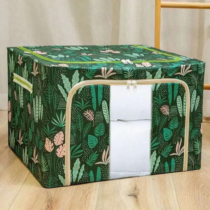 

24L Folding Storage Box Dirty Clothes Collecting Case Non Woven Fabric With Zipper Moisture-proof Toys Quilt Storage Box